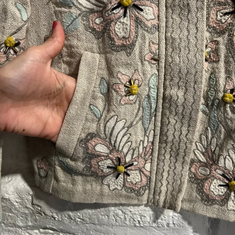 Anthropologie Aquilia Embroidered Jacket - Picture 9 of 13
